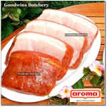 Pork Bali Aroma ham SMOKED LEG BONELESS SKIN-ON HAM frozen whole cut +/- 4.5kg/pc (price/kg)